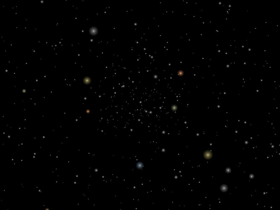 NGC 188 - рассеянное скопление звёзд. Описание NGC 188:, Рассеянное скопление в созвездии Цефей