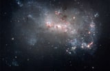 NGC 4449 - галактика неправильной формы. Описание NGC 4449:, Галактика в созвездии Гончие Псы