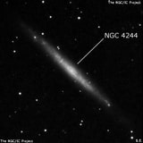 NGC 4244 - спиральная галактика. Описание NGC 4244:, Галактика в созвездии Гончие Псы