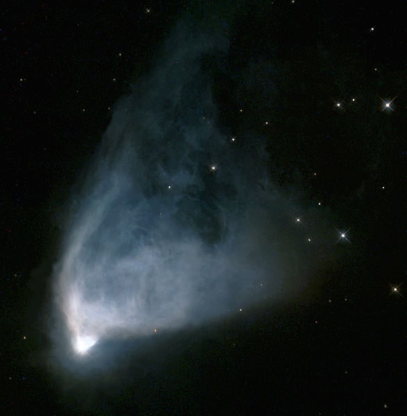 NGC 2261 - туманность. Описание NGC 2261:, Отражательная туманность в созвездии Единорог