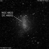 NGC 6822 - галактика неправильной формы. Описание NGC 6822:, Галактика в созвездии Стрелец