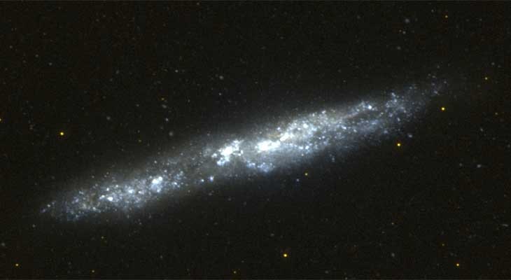 NGC 55 - спиральная галактика с баром. Описание NGC 55:, Галактика в созвездии Скульптор