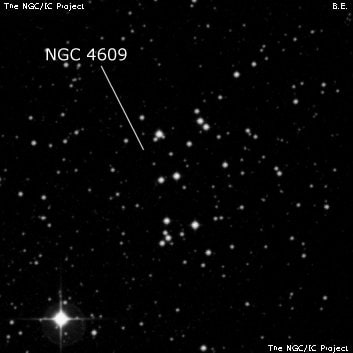 NGC 4609 - рассеянное скопление звёзд. Описание NGC 4609:, Рассеянное скопление в созвездии Южный Крест