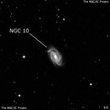 NGC 10 - спиральная галактика с баром. Описание NGC 10:, Галактика в созвездии Скульптор