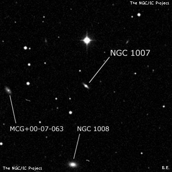 NGC 1007 - галактика. Описание NGC 1007:, Галактика в созвездии Кит