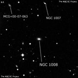 NGC 1008 - эллиптическая галактика. Описание NGC 1008:, Галактика в созвездии Кит