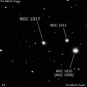 NGC 1017 - галактика неправильной формы. Описание NGC 1017:, Галактика в созвездии Кит