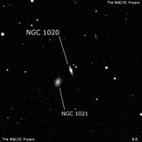 NGC 1020 - линзовидная галактика. Описание NGC 1020:, Галактика в созвездии Кит