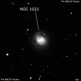 NGC 1022 - спиральная галактика с баром. Описание NGC 1022:, Галактика в созвездии Кит