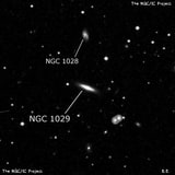 NGC 1029 - линзовидная галактика. Описание NGC 1029:, Галактика в созвездии Овен