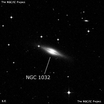 NGC 1032 - линзовидная галактика. Описание NGC 1032:, Галактика в созвездии Кит