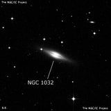 NGC 1032 - линзовидная галактика. Описание NGC 1032:, Галактика в созвездии Кит