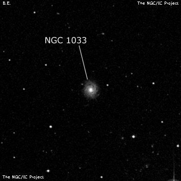 NGC 1033 - спиральная галактика. Описание NGC 1033:, Галактика в созвездии Кит
