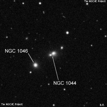 NGC 1044 - галактика. Описание NGC 1044:, Галактика в созвездии Кит