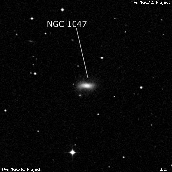 NGC 1047 - линзовидная галактика. Описание NGC 1047:, Галактика в созвездии Кит