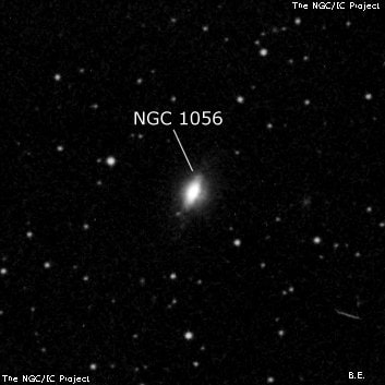 NGC 1056 - спиральная галактика. Описание NGC 1056:, Галактика в созвездии Овен