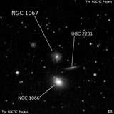 NGC 1067 - спиральная галактика. Описание NGC 1067:, Галактика в созвездии Треугольник