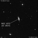 NGC 1072 - спиральная галактика с баром. Описание NGC 1072:, Галактика в созвездии Кит
