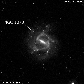 NGC 1073 - спиральная галактика с баром. Описание NGC 1073:, Галактика в созвездии Кит