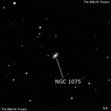 NGC 1075 - спиральная галактика с баром. Описание NGC 1075:, Галактика в созвездии Кит