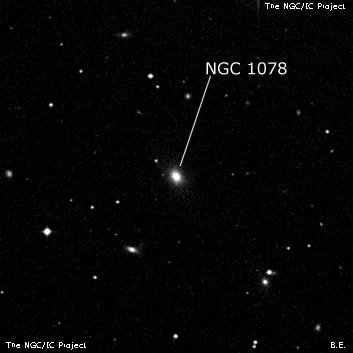 NGC 1078 - галактика. Описание NGC 1078:, Галактика в созвездии Кит