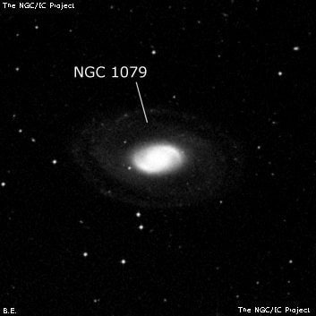 NGC 1079 - спиральная галактика с баром. Описание NGC 1079:, Галактика в созвездии Печь