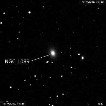 NGC 1089 - эллиптическая галактика. Описание NGC 1089:, Галактика в созвездии Эридан