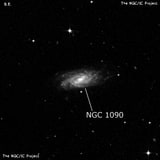 NGC 1090 - спиральная галактика с баром. Описание NGC 1090:, Галактика в созвездии Кит