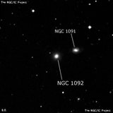 NGC 1092 - эллиптическая галактика. Описание NGC 1092:, Галактика в созвездии Эридан