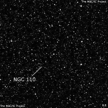 NGC 110 - рассеянное скопление звёзд. Описание NGC 110:, Рассеянное скопление в созвездии Кассиопея