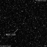 NGC 110 - рассеянное скопление звёзд. Описание NGC 110:, Рассеянное скопление в созвездии Кассиопея
