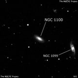 NGC 1100 - спиральная галактика с баром. Описание NGC 1100:, Галактика в созвездии Эридан