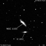 NGC 1103 - спиральная галактика с баром. Описание NGC 1103:, Галактика в созвездии Эридан