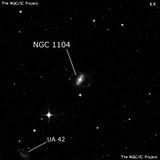 NGC 1104 - спиральная галактика с баром. Описание NGC 1104:, Галактика в созвездии Кит