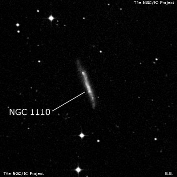 NGC 1110 - галактика. Описание NGC 1110:, Галактика в созвездии Эридан