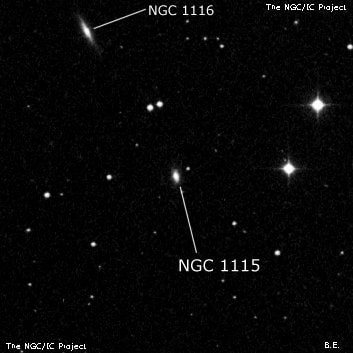 NGC 1115 - галактика. Описание NGC 1115:, Галактика в созвездии Овен