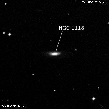 NGC 1118 - линзовидная галактика. Описание NGC 1118:, Галактика в созвездии Эридан
