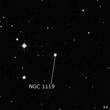NGC 1119 - спиральная галактика с баром. Описание NGC 1119:, Галактика в созвездии Эридан