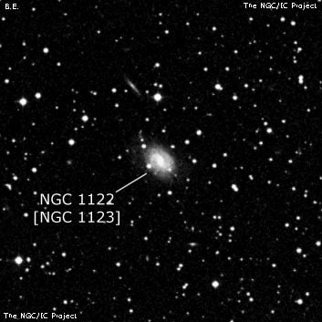 NGC 1122 - спиральная галактика с баром. Описание NGC 1122:, Объект глубокого космоса в созвездии Персей