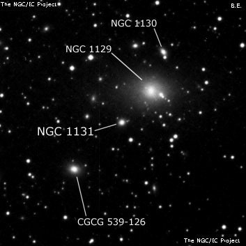 NGC 1131 - эллиптическая галактика. Описание NGC 1131:, Галактика в созвездии Персей