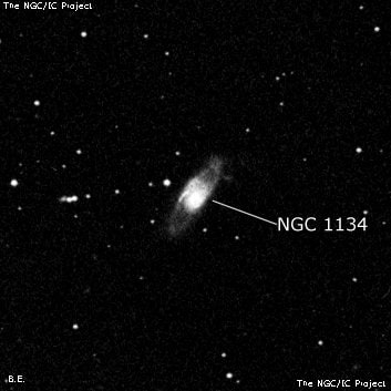 NGC 1134 - спиральная галактика. Описание NGC 1134:, Галактика в созвездии Овен