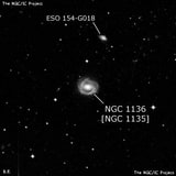NGC 1136 - спиральная галактика с баром. Описание NGC 1136:, Галактика в созвездии Часы