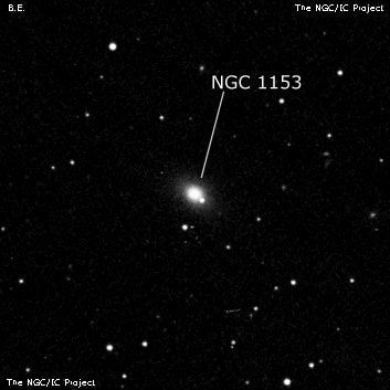 NGC 1153 - линзовидная галактика. Описание NGC 1153:, Галактика в созвездии Кит