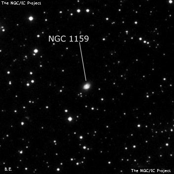 NGC 1159 - линзовидная галактика. Описание NGC 1159:, Галактика в созвездии Персей