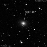 NGC 1167 - линзовидная галактика. Описание NGC 1167:, Галактика в созвездии Персей