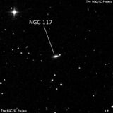 NGC 117 - линзовидная галактика. Описание NGC 117:, Галактика в созвездии Кит
