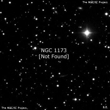NGC 1173 - по указанным Генри Дрейером координатам, объект повторно не найден; . Описание NGC 1173:, Объект глубокого космоса в созвездии Персей