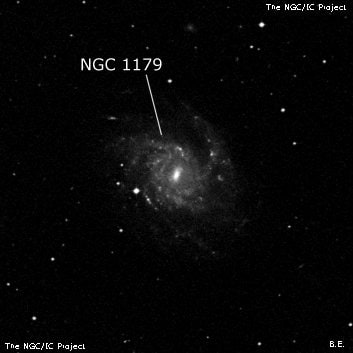 NGC 1179 - спиральная галактика с баром. Описание NGC 1179:, Галактика в созвездии Эридан