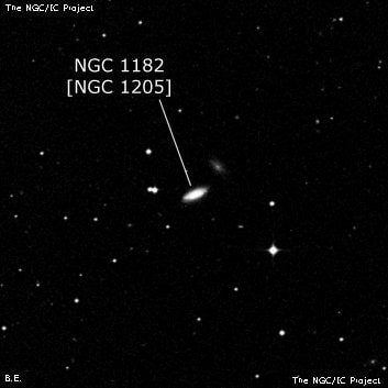 NGC 1182 - спиральная галактика. Описание NGC 1182:, Объект глубокого космоса в созвездии Эридан