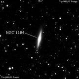 NGC 1184 - линзовидная галактика. Описание NGC 1184:, Галактика в созвездии Цефей